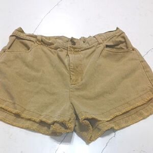 Young Fabulous & Broke Tan Cargo Shorts with Relaxed Fit and Drawstring